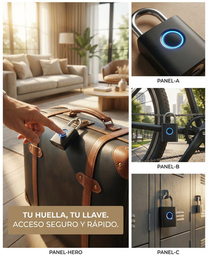 El Último Candado que Necesitarás – Abre con Tu Huella en 0.5 Segundos